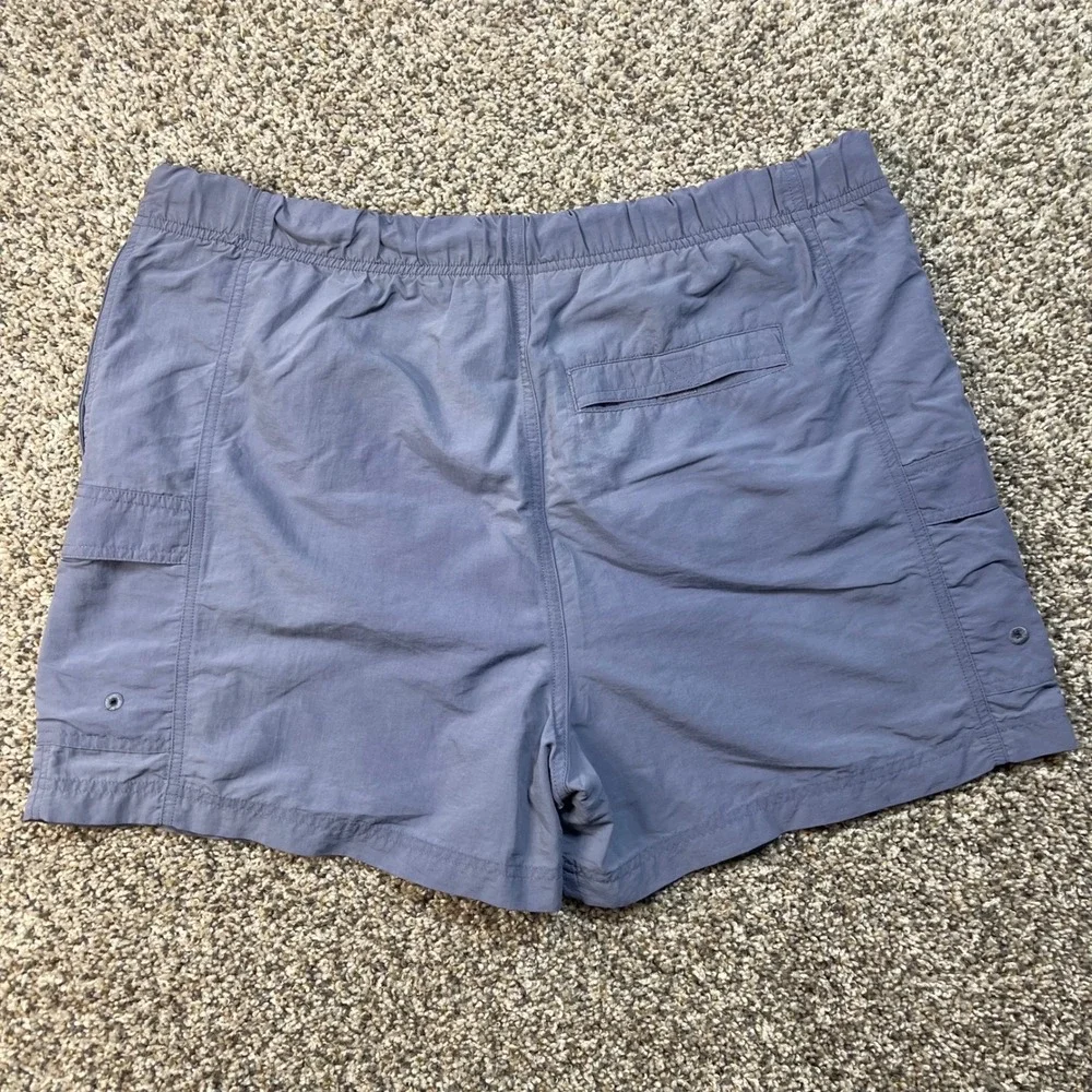 Tommy Bahama Men's Medium Blue‎ Nylon Cargo Shorts Elastic Waist Lined